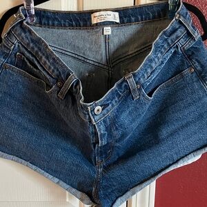 Abercrombie & Fitch Dark Blue Denim Shorts